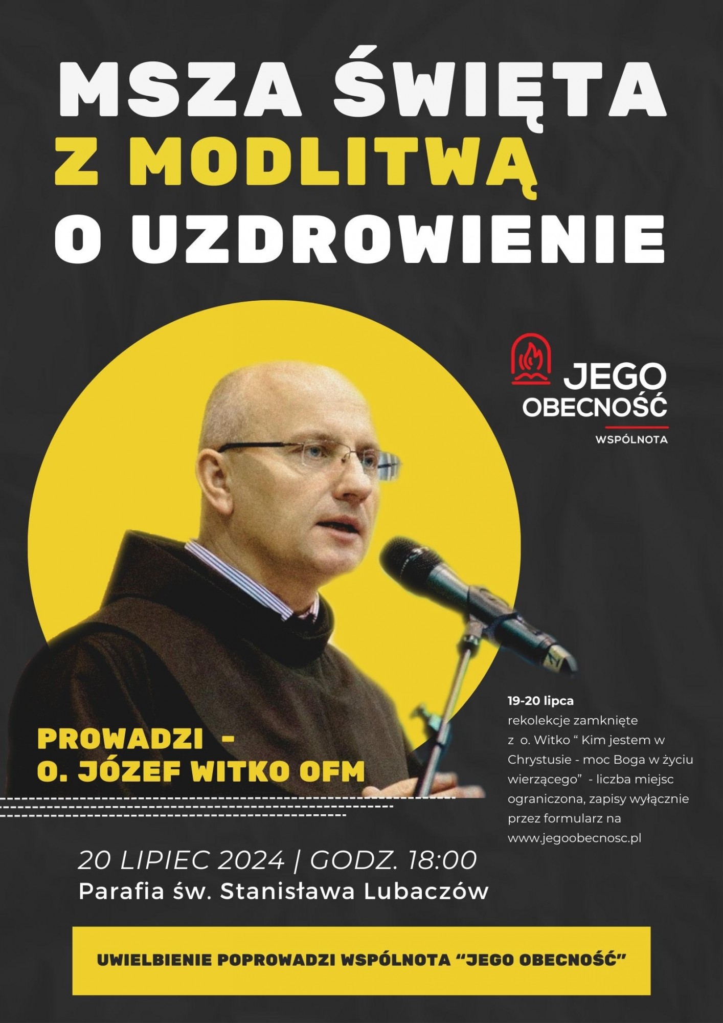 o J Witko Rekolekcje Msza z modlitwą o uzdrowienie